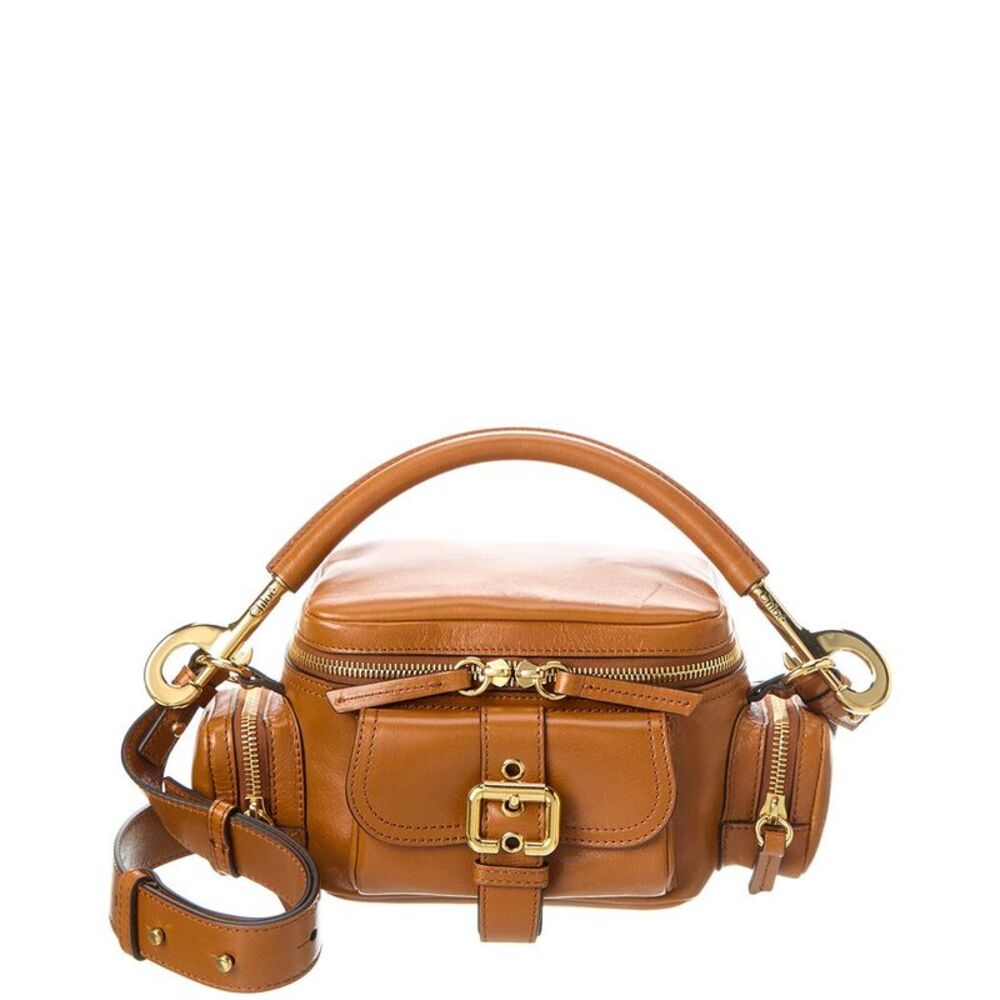 Chloé Marcie Small Leather Shoulder Bag, Brown